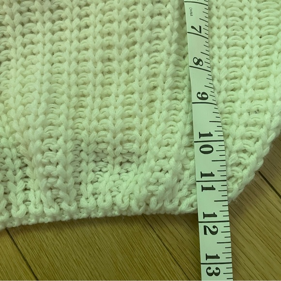 SHEIN Chunky Cropped Slouchy Turtleneck White Sweater - Size Small - Picture 7 of 8